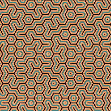 renkli altıgen kiremit bağlantısı sanat arkaplan tasarımı illüstrasyonu 