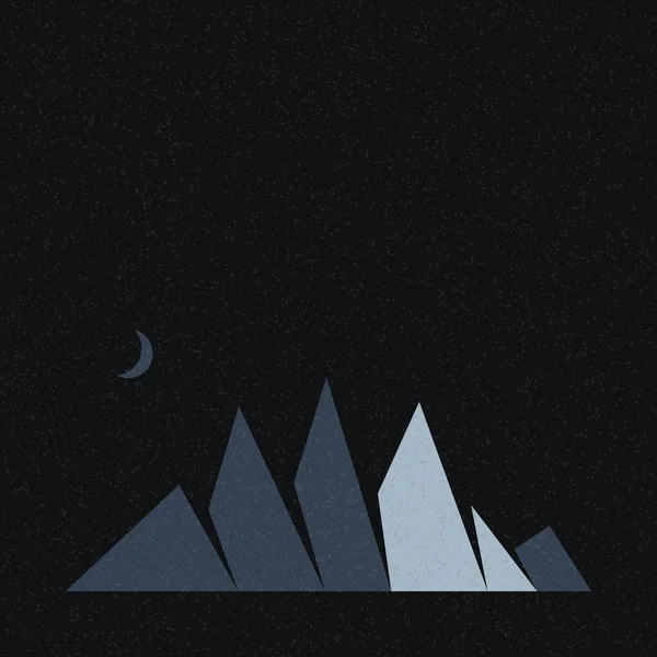 Γεωμετρική Οροσειρά Σιλουέτα Τοπίο Αφίσα Τέχνης Διανυσματική Απεικόνιση — Διανυσματικό Αρχείο