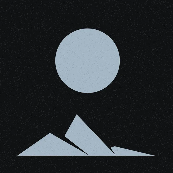 Geometrische Berge Silhouette Landschaft Kunst Plakat Vektorillustration — Stockvektor