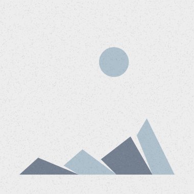 Geometrik Dağlar silüet manzara resmi, vektör illüstrasyonu