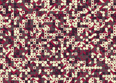 Soyut Geometrik Desen üretken hesaplama sanatı çizimi 