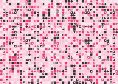 Soyut Geometrik Desen üretken hesaplama sanatı çizimi 