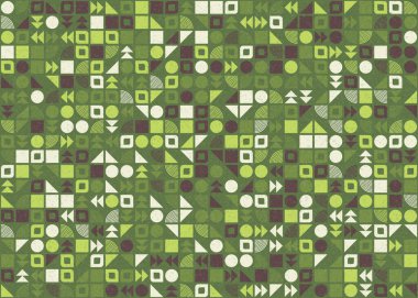 Soyut Geometrik Desen üretken hesaplama sanatı çizimi 