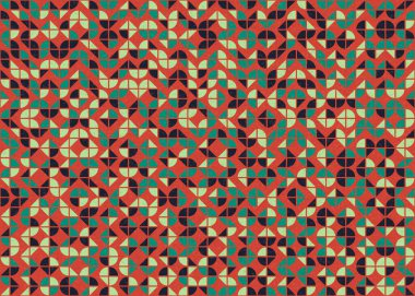 Soyut Geometrik Desen üretken hesaplama sanatı çizimi 