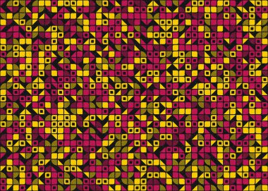Soyut Geometrik Desen üretken hesaplama sanatı çizimi 