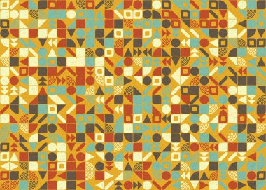 Soyut Geometrik Desen üretken hesaplama sanatı çizimi 