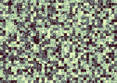 Soyut Geometrik Desen üretken hesaplama sanatı çizimi 