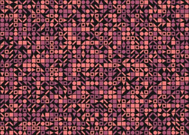 Soyut Geometrik Desen üretken hesaplama sanatı çizimi 