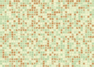 Soyut Geometrik Desen üretken hesaplama sanatı çizimi 