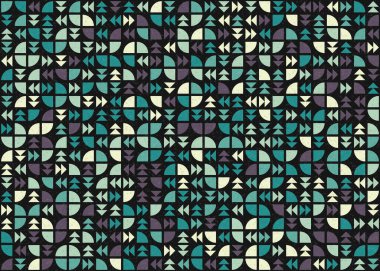 Soyut Geometrik Desen üretken hesaplama sanatı çizimi 