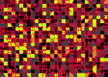 Soyut Geometrik Desen üretken hesaplama sanatı çizimi 