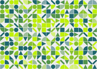 Soyut Geometrik Desen üretken hesaplama sanatı çizimi 