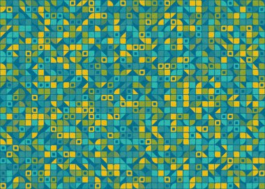 Soyut Geometrik Desen üretken hesaplama sanatı çizimi 