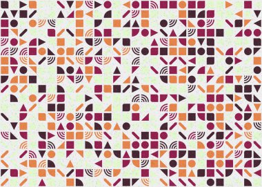 Soyut Geometrik Desen üretken hesaplama sanatı çizimi 