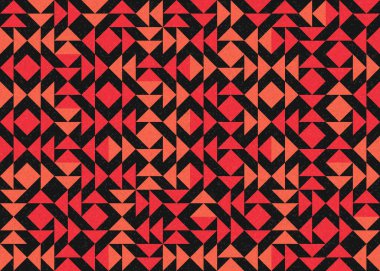 Üçgenli soyut geometrik desen, üretken hesaplama sanatı çizimi