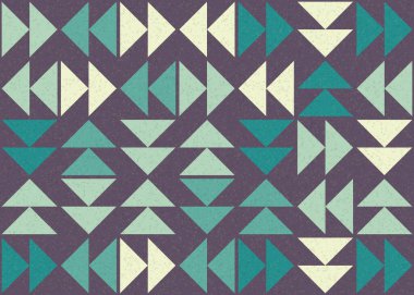 Üçgenli soyut geometrik desen, üretken hesaplama sanatı çizimi