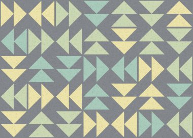 Üçgenli soyut geometrik desen, üretken hesaplama sanatı çizimi