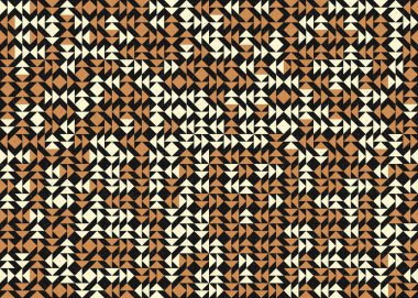 Üçgenli soyut geometrik desen, üretken hesaplama sanatı çizimi