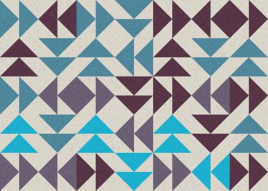 Üçgenli soyut geometrik desen, üretken hesaplama sanatı çizimi