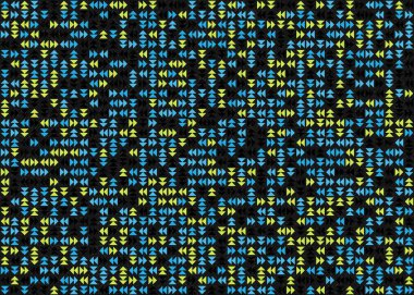 Üçgenli soyut geometrik desen, üretken hesaplama sanatı çizimi