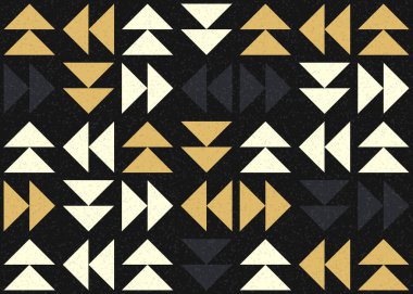 Üçgenli soyut geometrik desen, üretken hesaplama sanatı çizimi