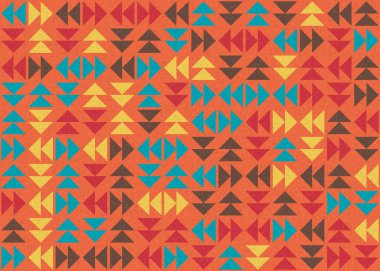 Üçgenli soyut geometrik desen, üretken hesaplama sanatı çizimi