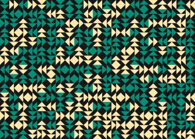 Üçgenli soyut geometrik desen, üretken hesaplama sanatı çizimi