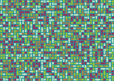 Üçgenli soyut geometrik desen, üretken hesaplama sanatı çizimi