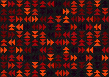 Üçgenli soyut geometrik desen, üretken hesaplama sanatı çizimi