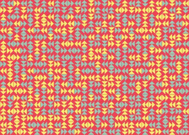 Üçgenli soyut geometrik desen, üretken hesaplama sanatı çizimi