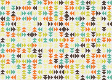 Üçgenli soyut geometrik desen, üretken hesaplama sanatı çizimi