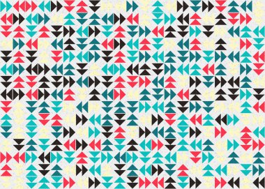 Üçgenli soyut geometrik desen, üretken hesaplama sanatı çizimi