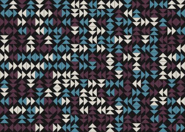 Üçgenli soyut geometrik desen, üretken hesaplama sanatı çizimi