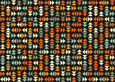 Üçgenli soyut geometrik desen, üretken hesaplama sanatı çizimi