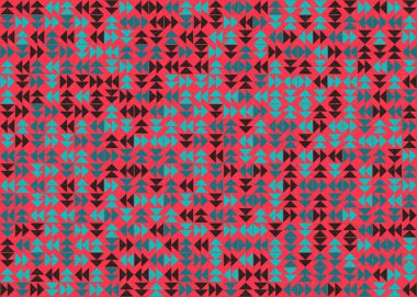 Üçgenli soyut geometrik desen, üretken hesaplama sanatı çizimi