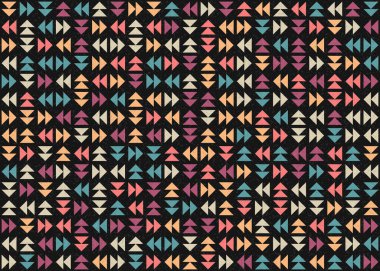 Üçgenli soyut geometrik desen, üretken hesaplama sanatı çizimi