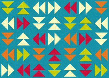 Üçgenli soyut geometrik desen, üretken hesaplama sanatı çizimi