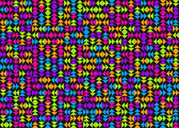 Patrón Geométrico Abstracto Con Triángulos Ilustración Arte Computacional Generativo — Vector de stock