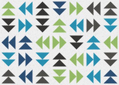 Üçgenli soyut geometrik desen, üretken hesaplama sanatı çizimi