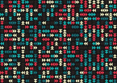 Üçgenli soyut geometrik desen, üretken hesaplama sanatı çizimi