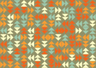 Üçgenli soyut geometrik desen, üretken hesaplama sanatı çizimi