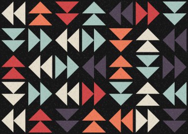 Üçgenli soyut geometrik desen, üretken hesaplama sanatı çizimi