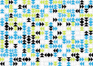 Üçgenli soyut geometrik desen, üretken hesaplama sanatı çizimi