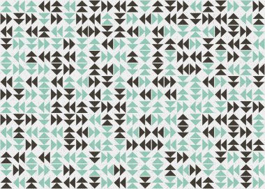 Üçgenli soyut geometrik desen, üretken hesaplama sanatı çizimi