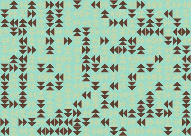 Üçgenli soyut geometrik desen, üretken hesaplama sanatı çizimi