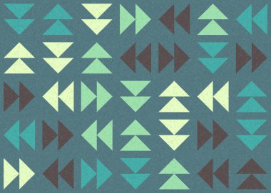 Üçgenli soyut geometrik desen, üretken hesaplama sanatı çizimi