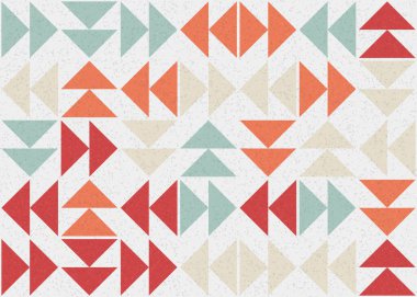 Üçgenli soyut geometrik desen, üretken hesaplama sanatı çizimi