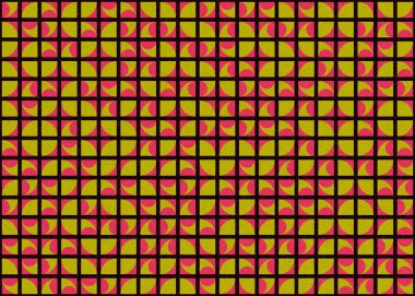 Soyut Geometrik Desen üretken hesaplama sanatı çizimi 