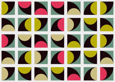 Soyut Geometrik Desen üretken hesaplama sanatı çizimi 