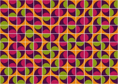 Soyut Geometrik Desen üretken hesaplama sanatı çizimi 